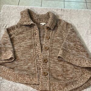 Caslon Brown Cardigan Sweater with Relaxed Silhouette